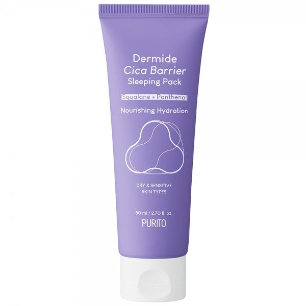 PURITO Dermide Cica Barrier Sleeping Pack - Elvyttävä kasvonaamio- terveenihonkeskus.fi